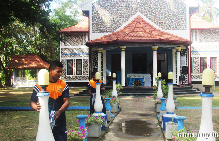 CAVT Troops Clean Church Compound ahead of Annual Feast