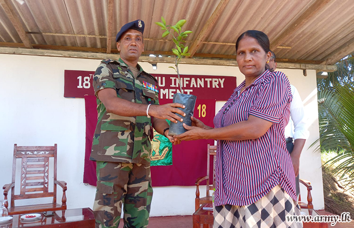 18 VIR Distributes Fruit Saplings among Low-Income Families