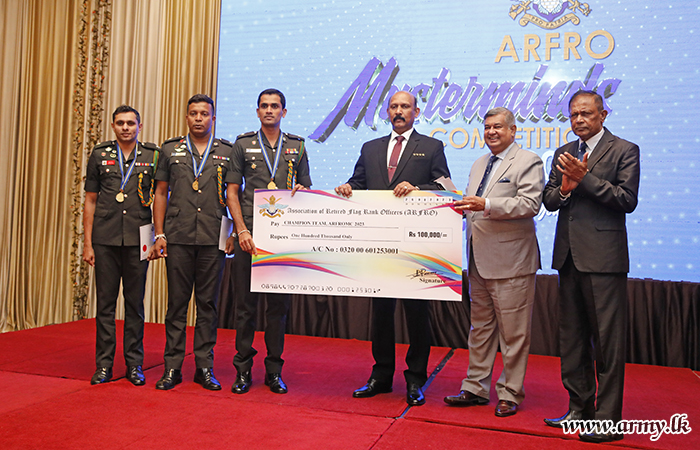 ‘ARFRO Master Mind Competition - 2023’ ජයග්‍රහණය ගජබා රෙජිමේන්තුවට