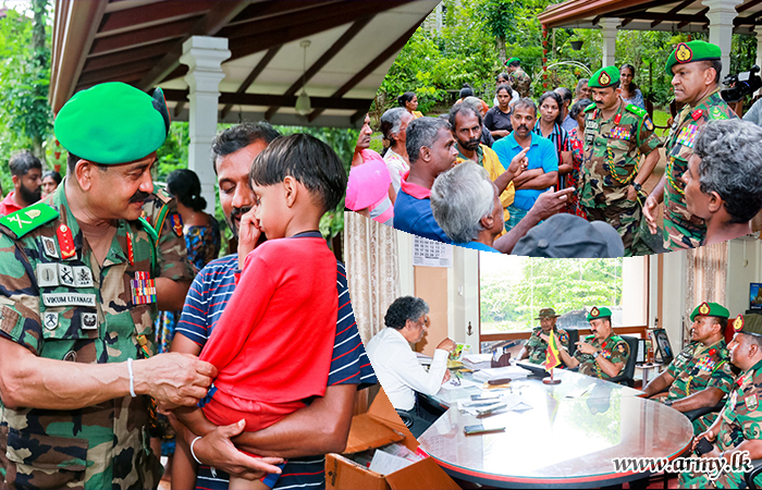 Commander in Matara Receives Updates on Army Role & Flood Relief Work