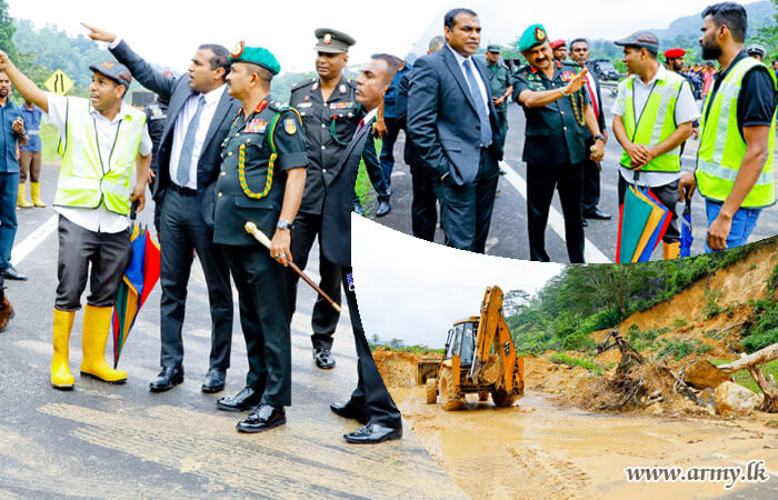 Army Chief Visits Southern Expressway Clearance Work 
