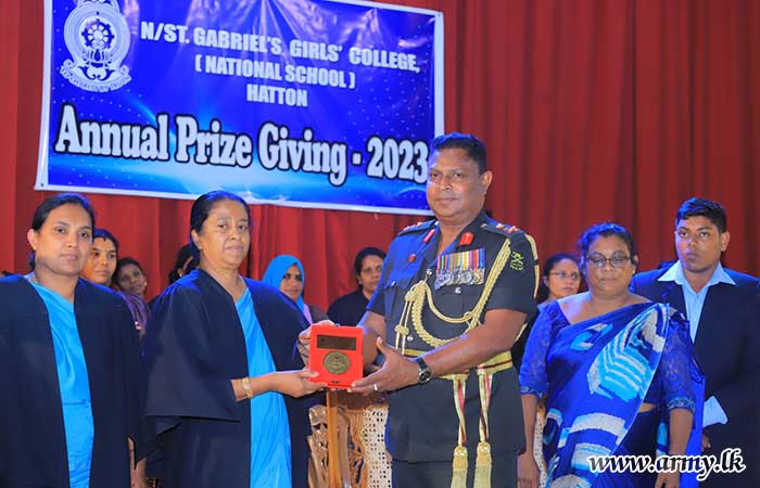 SLAVF Deputy Commandant, Chief Guest at Prize-giving in Hatton School  