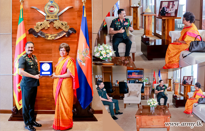 Sri Lanka's High Commissioner - Designate for India Pays Courtesies to Commander of the Army