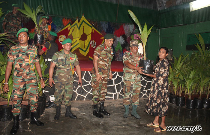 22 Infantry Division Troops Provide 3000 Coconut Saplings to Needy Trinco Civilians