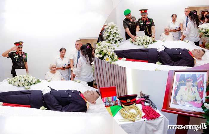 Commander Pays Last Respect to Late Brigadier A.G.S.M Perera RWP RSP USP