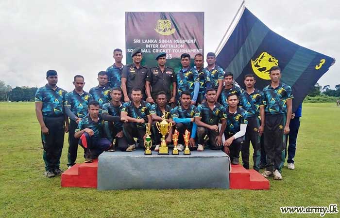 3 (V) SLSR Cricketers Win Championship in Inter Battalion Tournament 