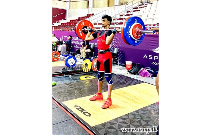 Army Weightlifter Wins Two Bronze Medals in ‘Qatar IWF Grand Prix -2023’ 