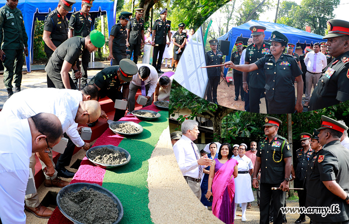  ‘ළමා පියස’ දෙමහල් ගොඩනැගිල්ල ඉදිකිරීම සඳහා යුද්ධ හමුදා භටපිරිස්හි දායකත්වය