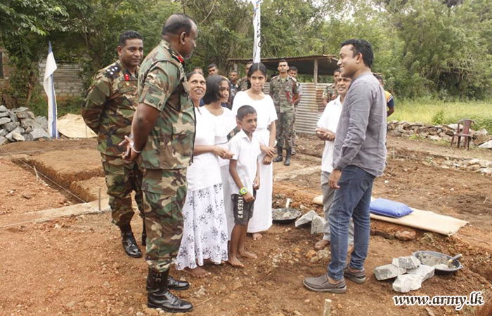 22 Infantry Division Laid Cornerstone for another three More New Houses for Needy Families in Trincomalee