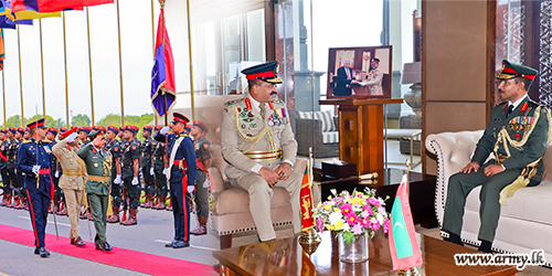 Chief of Defence Force of MNDF on Goodwill Tour Arrives at Army HQ