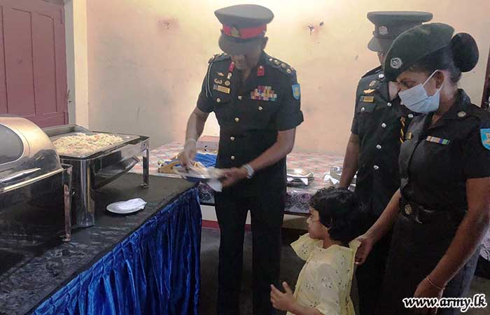 Troops of 241 Infantry Brigade Offered Lunch Treat for Children at Amman Mahalirilla Ladies Children‘s Home