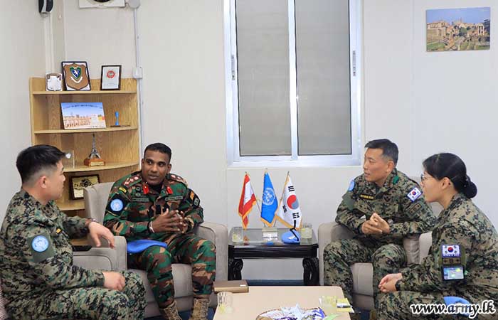 Courtesy Visit by Sri Lankan Contingent Commander to ROKBATT UNP 2-5 in Lebanon