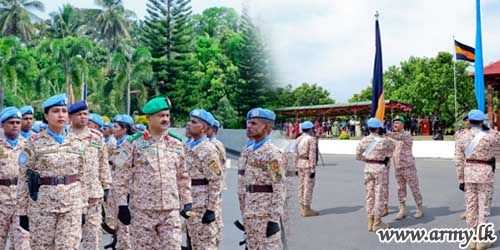 15th Contingent of SLFPC Salutes Commander of the Army Before UNIFIL Mission