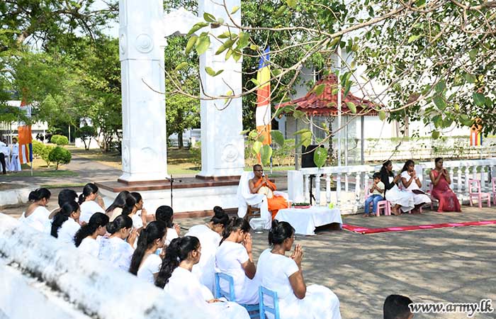 ඉංජිනේරු සේවා බලකා සේවා වනිතා ශාඛාවේ මූලිකත්වයෙන් බෝධිපූජා පිංකමක් පවත්වයි