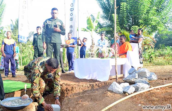 Cornerstone Laid for One More New House for another Needy Family