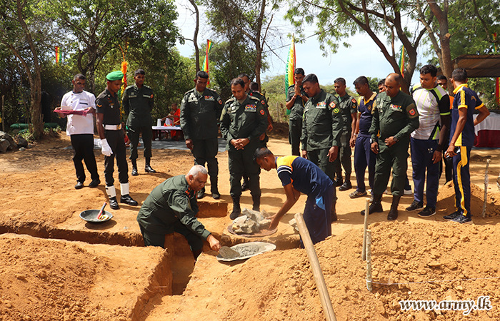 Cornerstone Laid for a Needy Family in Viharamahadevipura