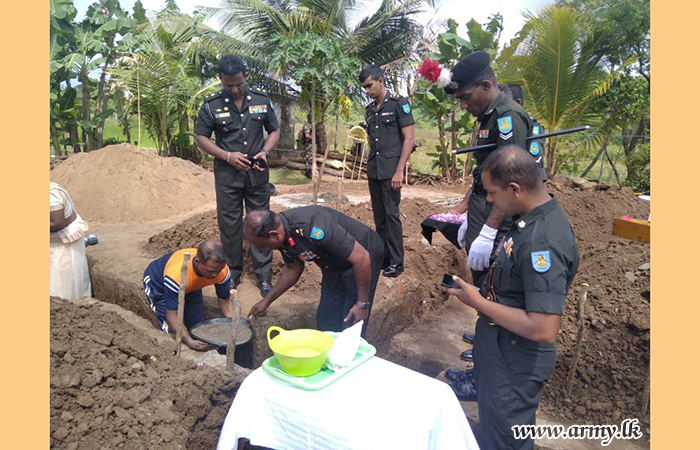 22 Infantry Divisions Lays Corner Stone for a New House for a Deserving Family 