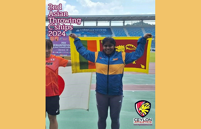 2 වන ආසියානු විසිකිරීමේ ශූරතාවලියේදී, ශ්‍රී ලංකා යුද්ධ හමුදා ක්‍රීඩක ක්‍රීඩිකාවන් දස්කම් දක්වයි
