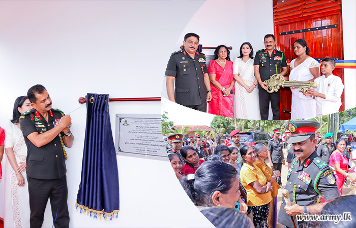 යුද්ධ හමුදාධිපති තුමන්ගේ සුරතින් නිවාස අවශ්‍යතා ඇති පවුලකට නව නිවසක්