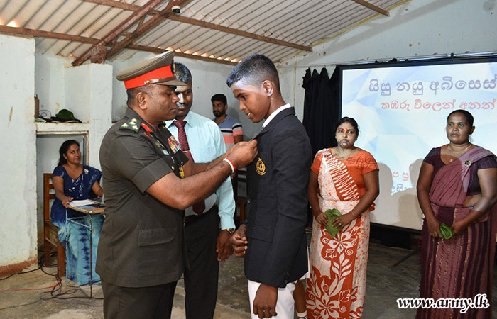 Prefect Badges Awarded at Sevanapitiya Nelumwewa High School by SFHQ - East