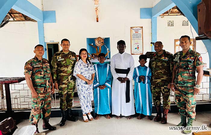 New Altar Dresses Distributed at St. Mary’s Church in Pooneryn