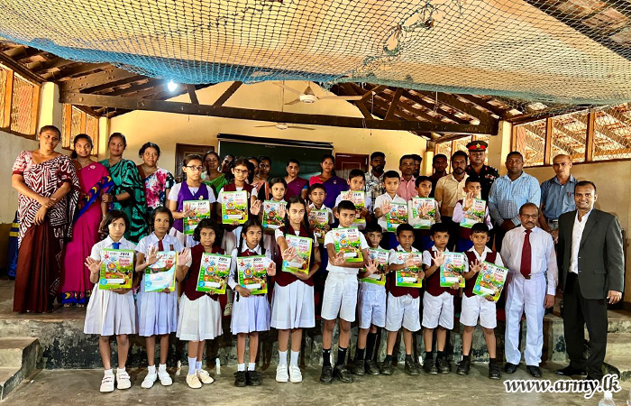 12 Infantry Division Distributes Grade 5 Model Papers to Hambantota and Monaragala Students