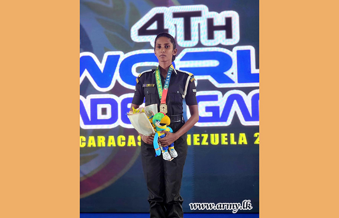 4 වැනි CISM Military World Cadet ක්‍රීඩා උළෙලේදී කෙඩෙට් නිලධාරිනී ටී.කේ.ඒ.ජි.ඩබ්ලිව් චතුරංගනිගෙන් ඉහළ දස්කම්