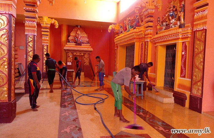 55 Infantry Division Supports Kandasami Kovil's Festival Preparations