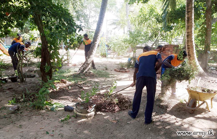 Troops Conduct Cleaning Programme at Pubudu Preschool