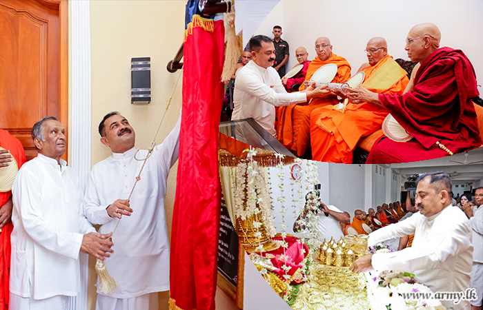 Commander of the Army Attends Opening Ceremony of New Monastery at Peliyagoda