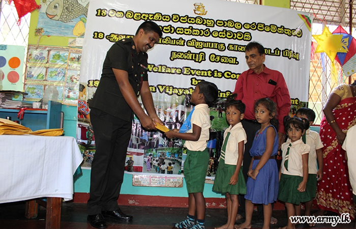 18 බලඇණිය විජයබාහු පාබල රෙජිමේන්තුවේ මූලිකත්වයෙන් පරිත්‍යාග වැඩසටහනක්