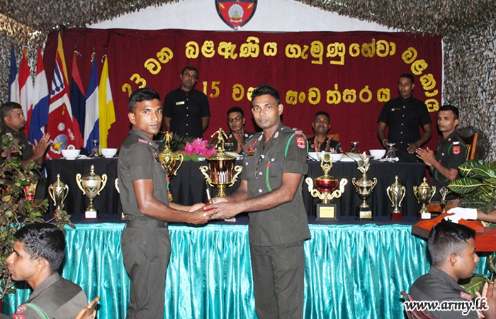 23 බලඇණිය ගැමුණු හේවා බලකායේ 15 වන සංවත්සරය අභිමානවත් අයුරින් සමරයි