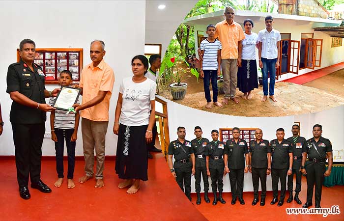 Chief of Staff Inaugurates a New House for a Needy Family in Kandy
