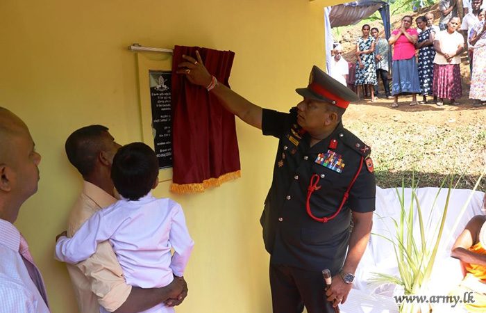 New Home for Low Income Family in Udispatthuwa Completed by 5 SLLI Troops