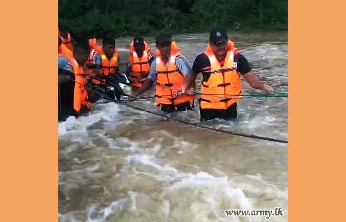 Troops of 12 VIR Rescue Man Swept Away at Kalmadu Reservoir