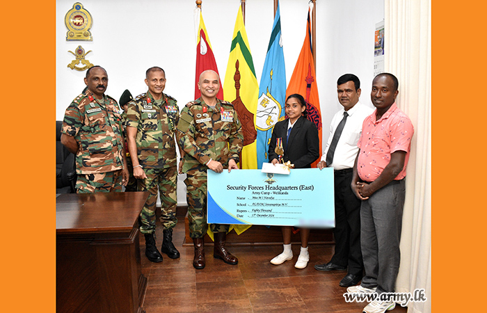 Security Forces Headquarters (East) Supports Sewanapitiya Student's Journey to Asian Weightlifting Championship