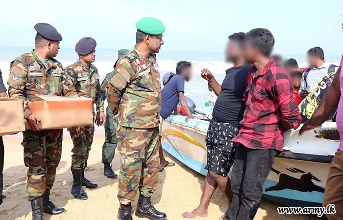 Troops of Army and Navy Rescued Myanmar Refugees