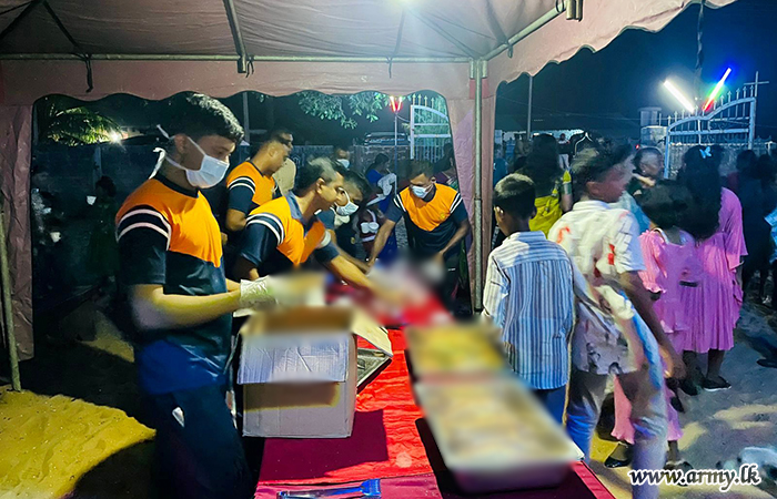 Troops Provide Refreshments to Devotees at St. Mary's Church