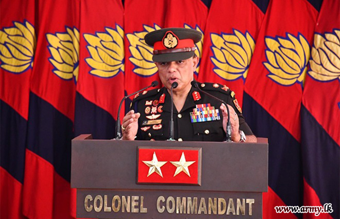 Colonel Commandant of SLE Addresses Troops at Regimental Centre and Home of Sappers