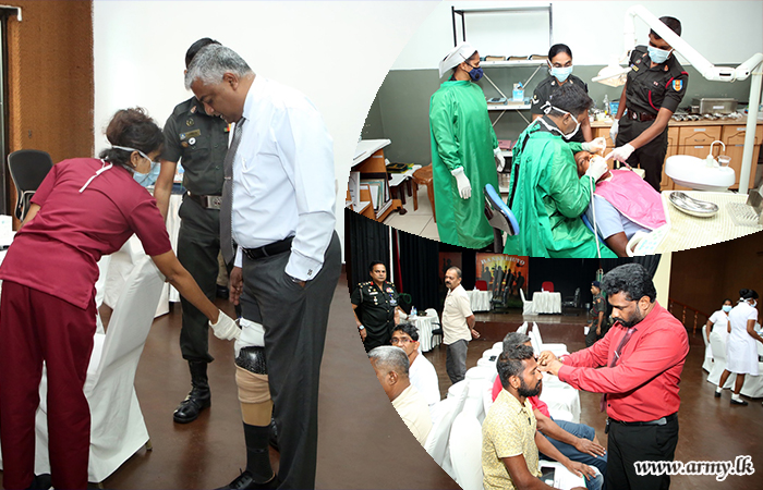 இலங்கை இராணுவத்தினரால் அங்கவீனமுற்ற படைவீரர்களுக்கு ஆதரவளிக்கும் மருத்துவ முகாம்  