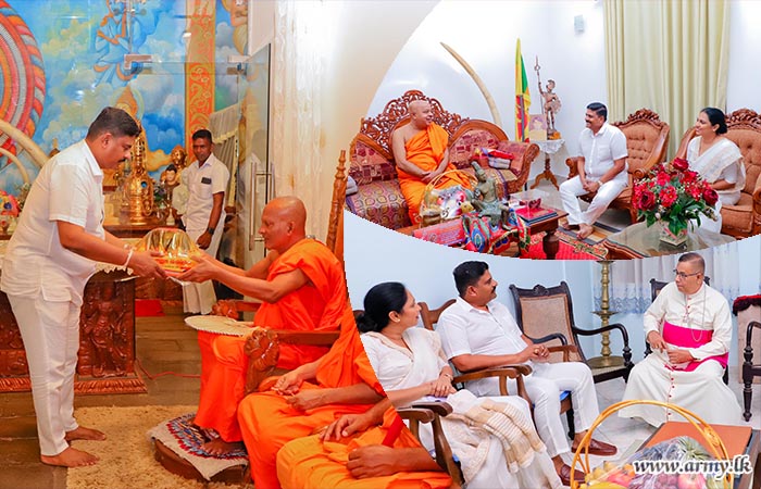 Commander of the Army Receives Blessings from Clergy & Sacred Sites in Anuradhapura