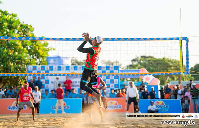සන්කුවික් ජාතික වෙරළ වොලිබෝල් ශූරතාවලියේදී ශ්‍රී ලංකා යුද්ධ හමුදාව දස්කම් දක්වයි