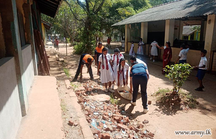Troops of Security Forces (Central) Conduct School Cleaning Programme