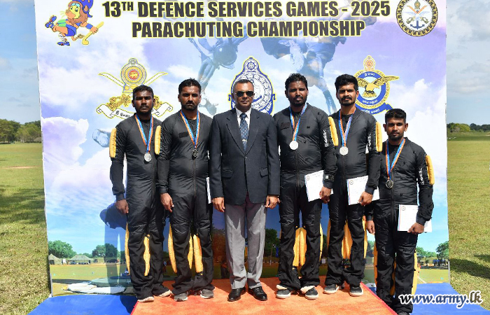 Army Competitors Shine at the 13th Defence Services Games Parachuting Championship - 2025