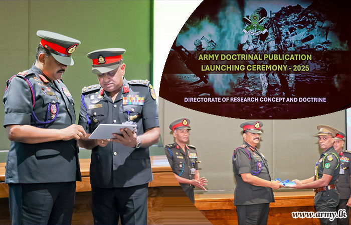 Sri Lanka Army Holds New Army Doctrinal Publication Launching Ceremony