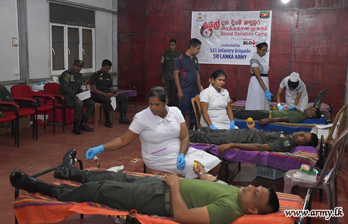 521 Infantry Brigade Organises Blood Donation Programme