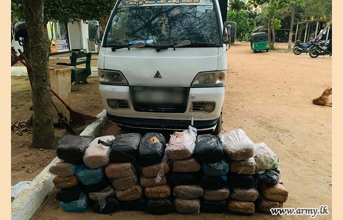 Suspect Arrested with a Stock of Kerala Cannabis Based on Information from Army Intelligence