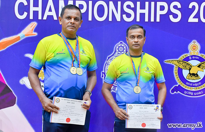 Gold Victory for Army Officer at Defence Services Badminton 2025