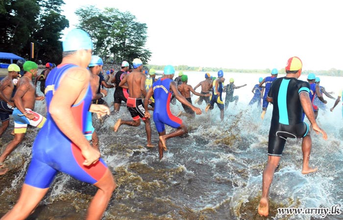 Army Sportsmen Begin Their First Triathlon Game 