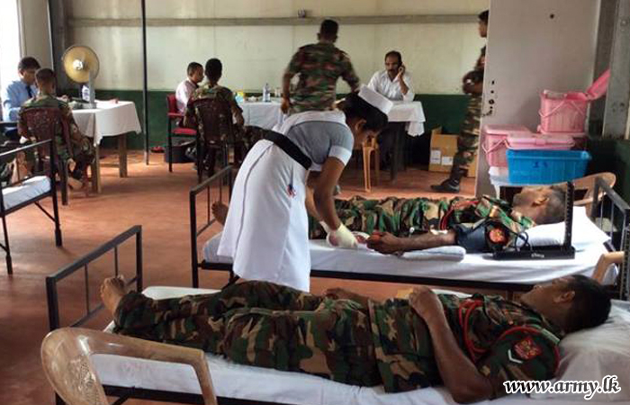 513 Brigade Troops Begin Anniversary Events After Donating Blood